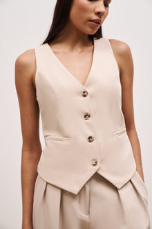 Boxy Waistcoat - Sand