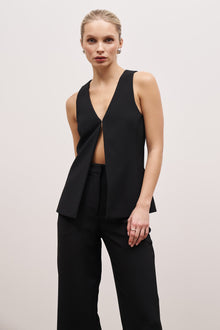 Hook & Eye Waistcoat - Black