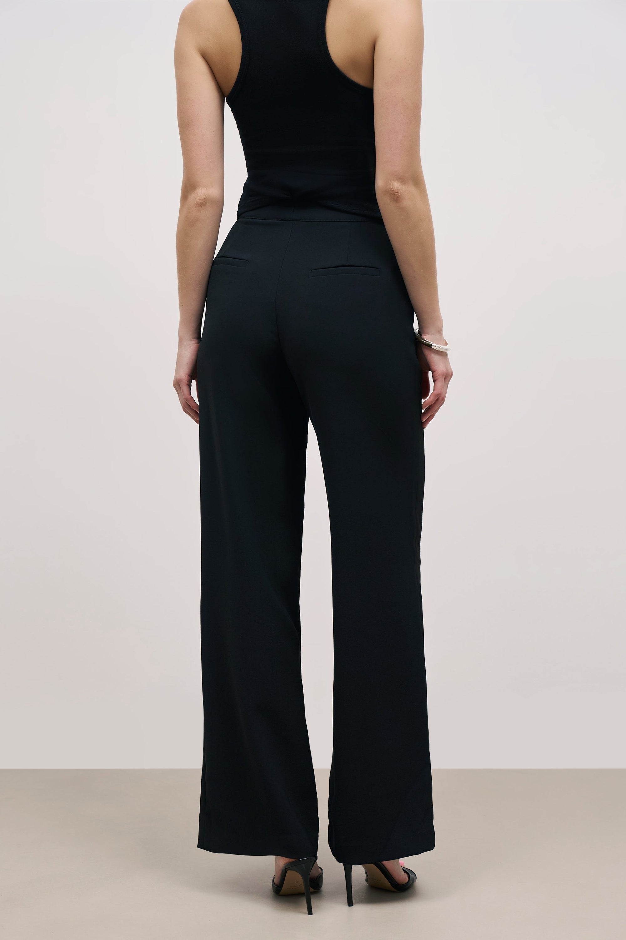 Effortless Wide Leg Trousers - Black