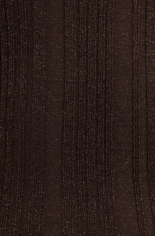 Fine Knit Gathered Halter Neck Maxi Dress - Carob Shimmer