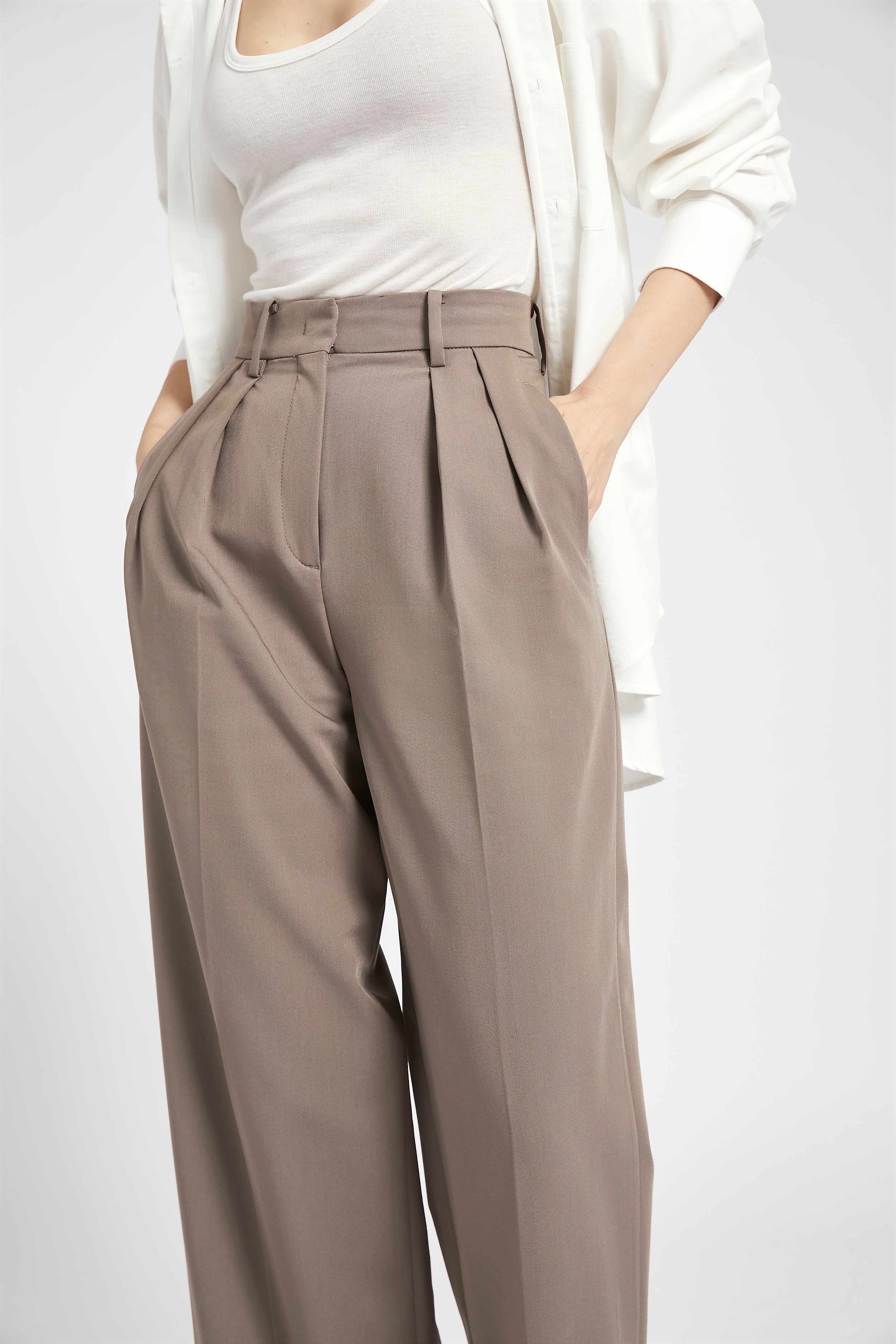 Longline Dad Trousers - Cedar