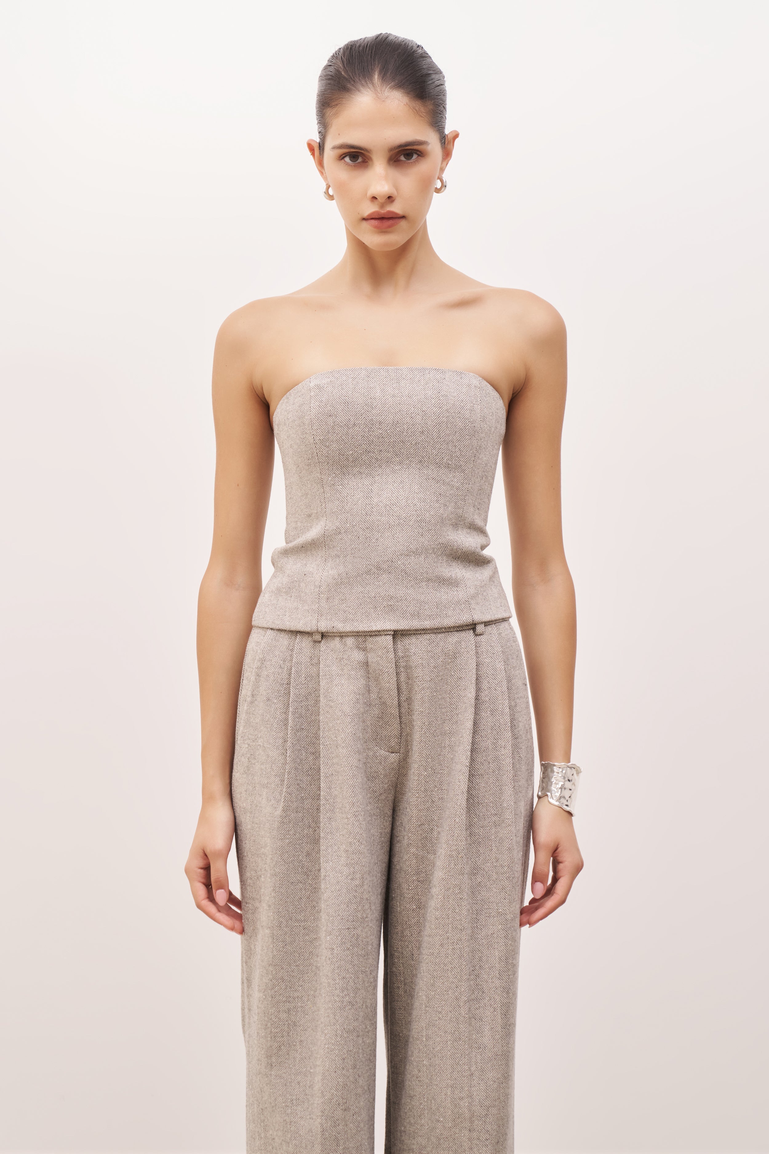 Herringbone Strapless Bodice - Herringbone