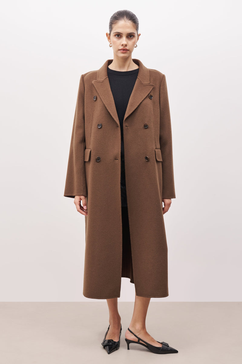 Double Faced Wool Dinner Coat - Brown