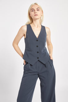 Boxy Waistcoat - Navy