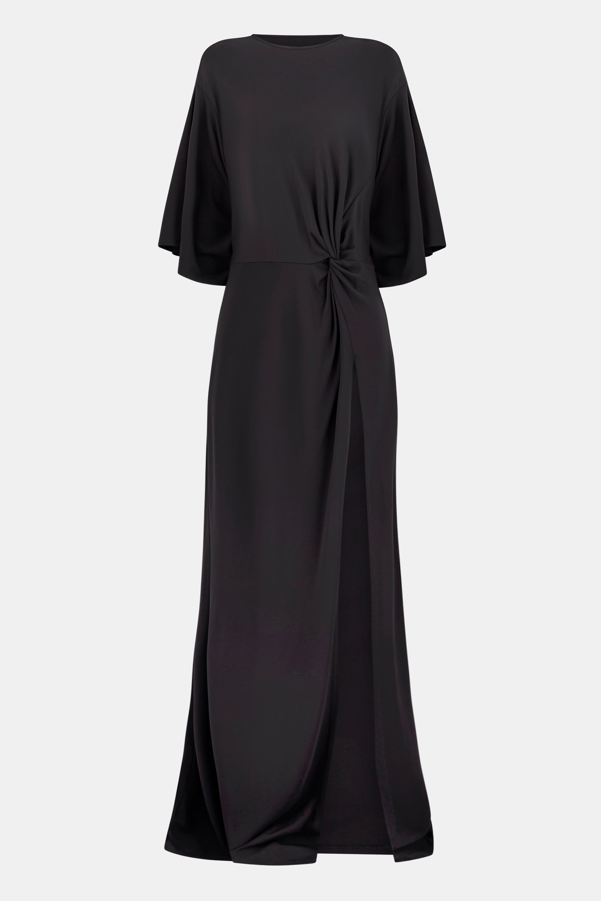 Relaxed Dropped Waist T-Shirt Gown - Black