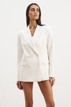 Formal Double Breasted Blazer - Cream