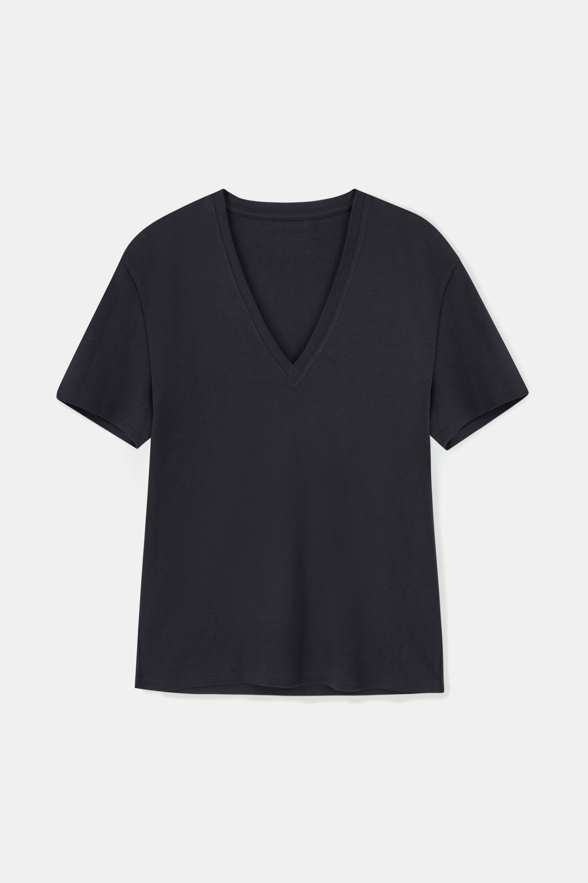 Classic V Neck T Shirt - Black