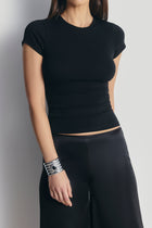 Formal Satin Ultra Wide Leg Trousers - Black