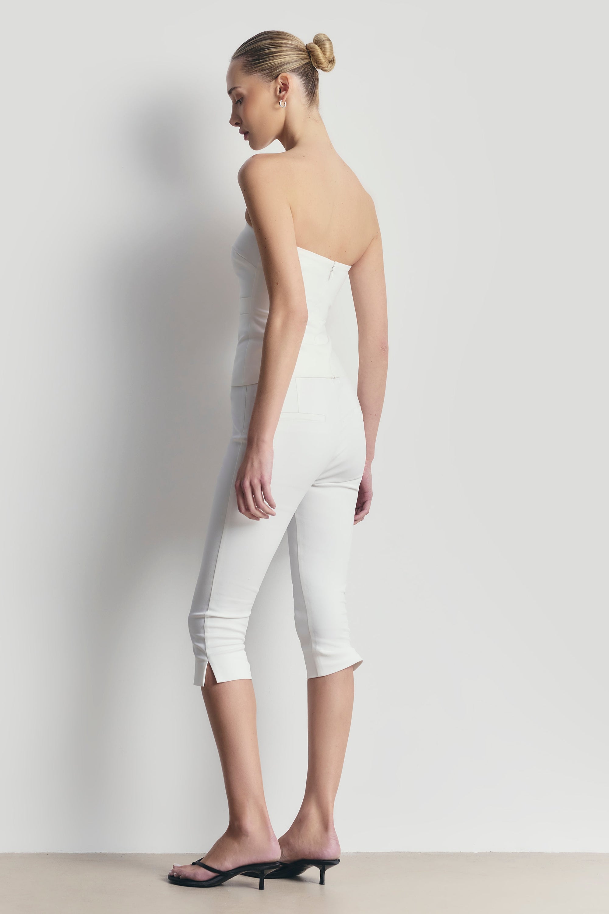 Tailored Ruched Bodice - White