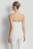 Tailored Ruched Bodice - White