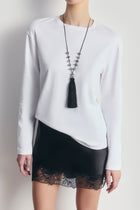 Oversized Longsleeve T Shirt - White