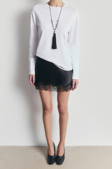 Oversized Longsleeve T Shirt - White