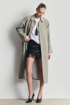 Clean Cut Longline Driving Coat - Antique Sage