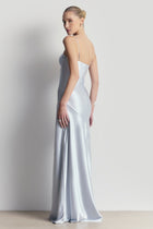 Satin Cup Detail Slip Dress - Frost