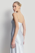 Satin Cup Detail Slip Dress - Frost