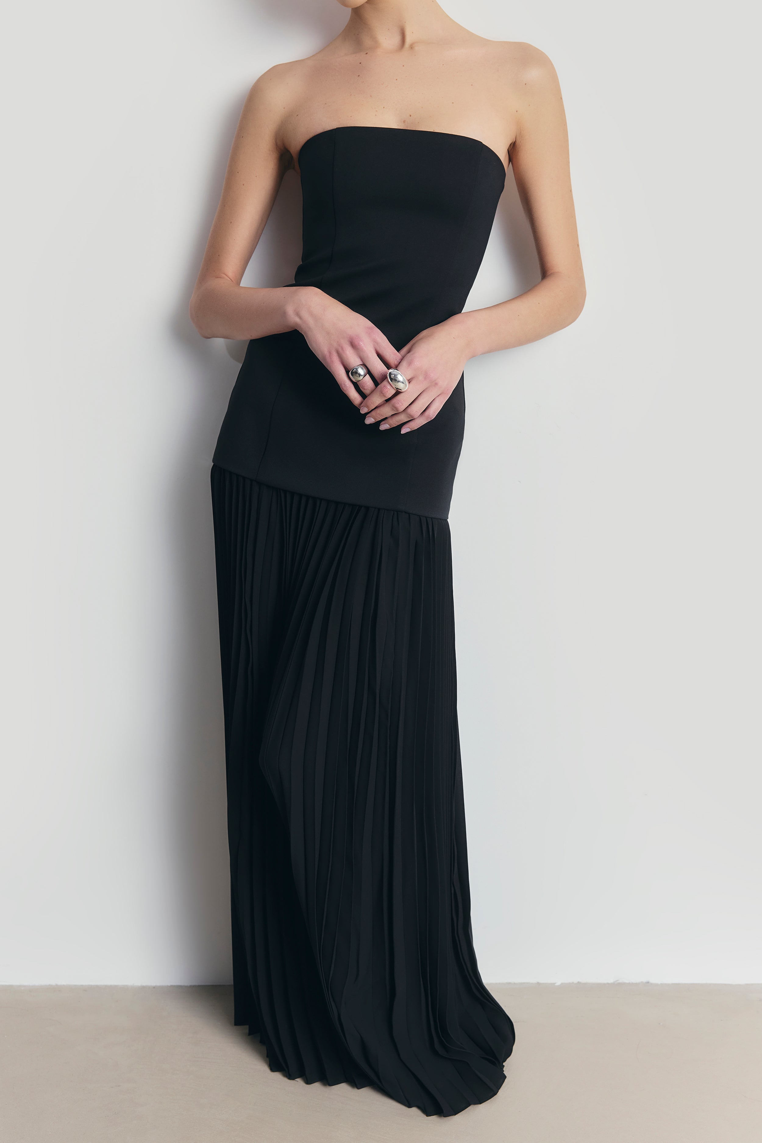 Structured Bodice Gown - Black