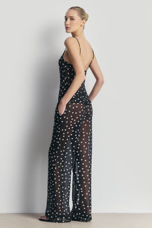 Chiffon V Neck Camisole Top -  Maxi Polka Dot