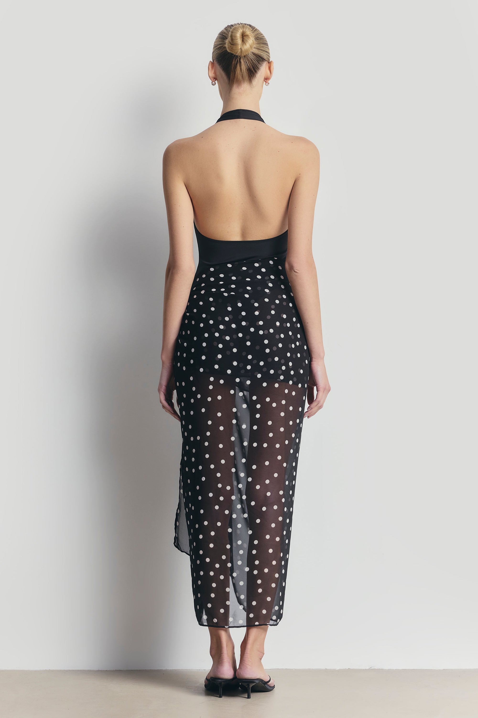 Chiffon Maxi Polka Dot Sarong Scarf -  Maxi Polka Dot