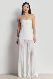 Structured Bodice Gown - White