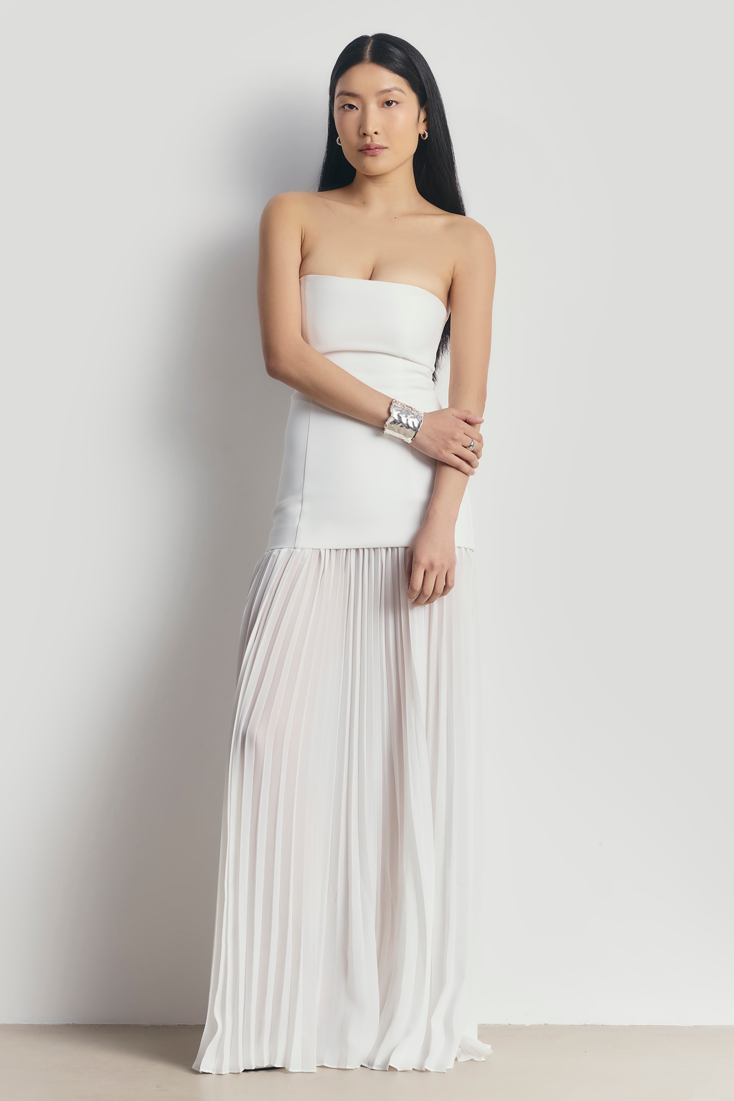 Structured Bodice Gown - White