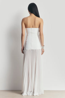 Structured Bodice Gown - White