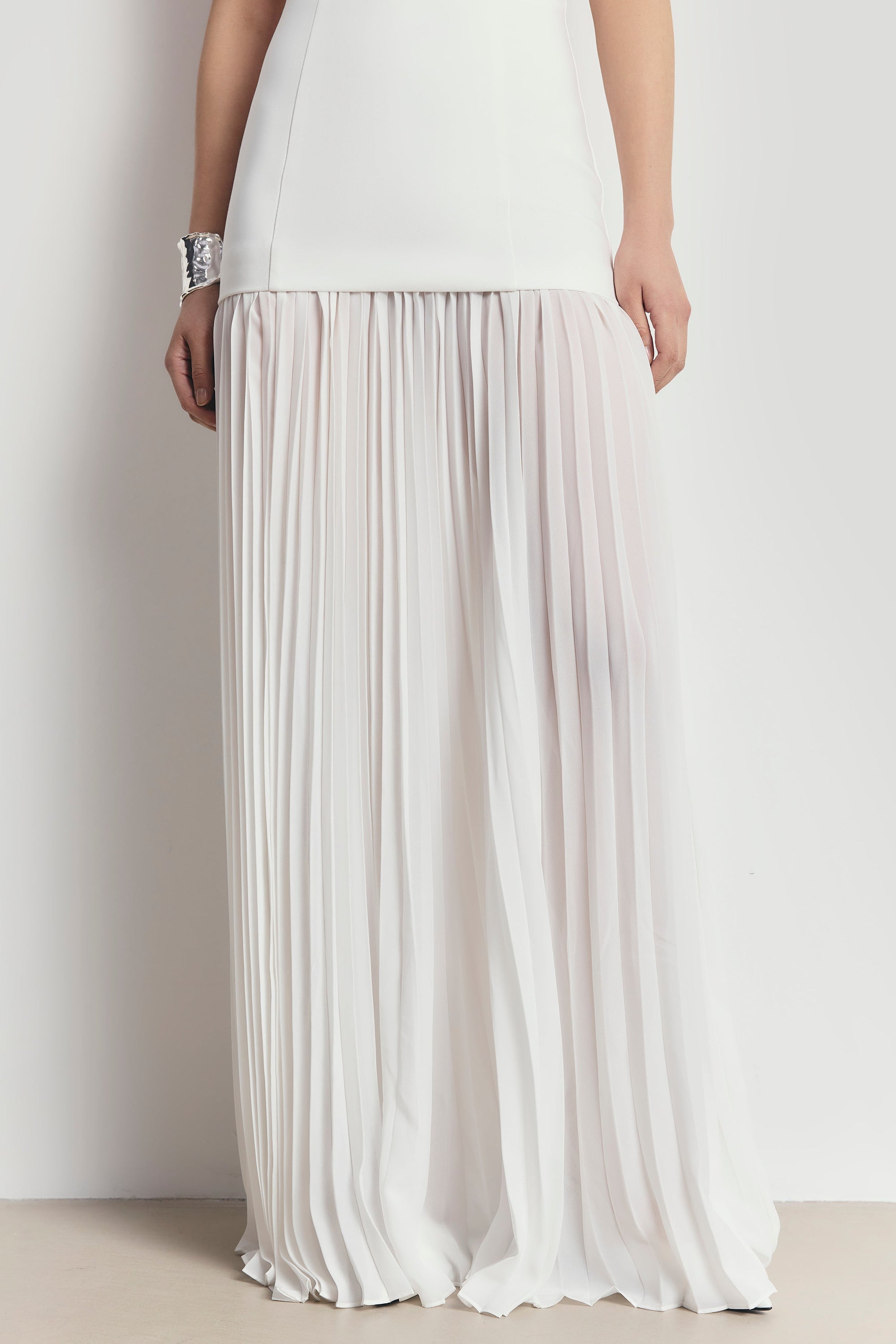 Structured Bodice Gown - White