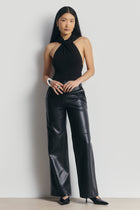 Hooded Halterneck Bodysuit - Black