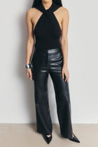 Hooded Halterneck Bodysuit - Black