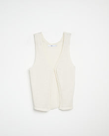 Crochet Knit Waistcoat - Cream