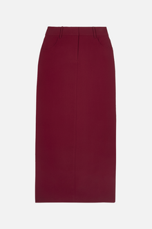 Mid Rise Effortless Maxi Skirt - Burgundy