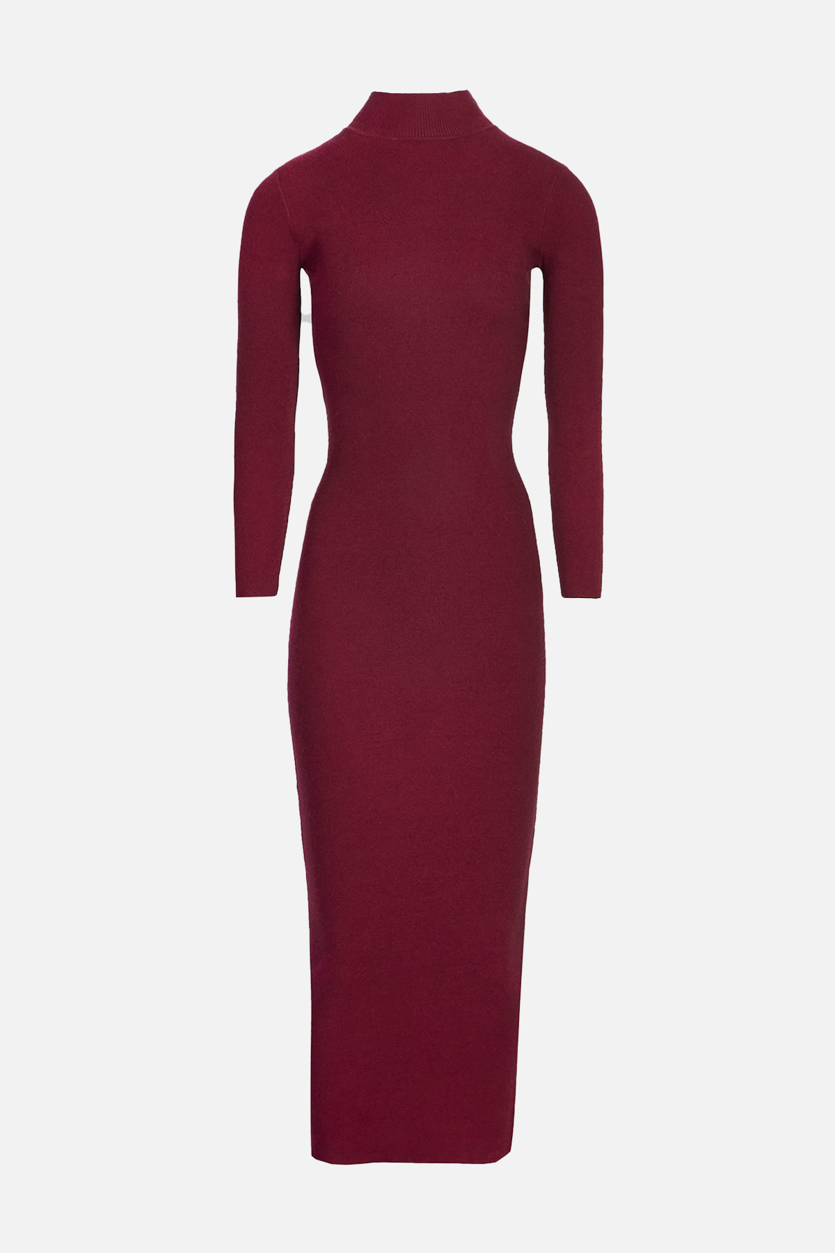 Fine Knit Maxi Dress - Burgundy