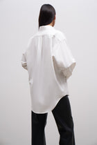 Masculine Oversized Cotton Shirt - White