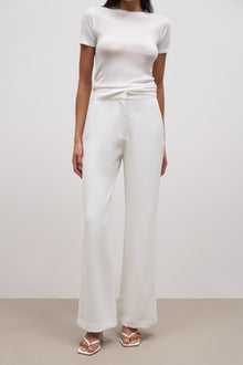 Effortless Wide Leg Trousers - White