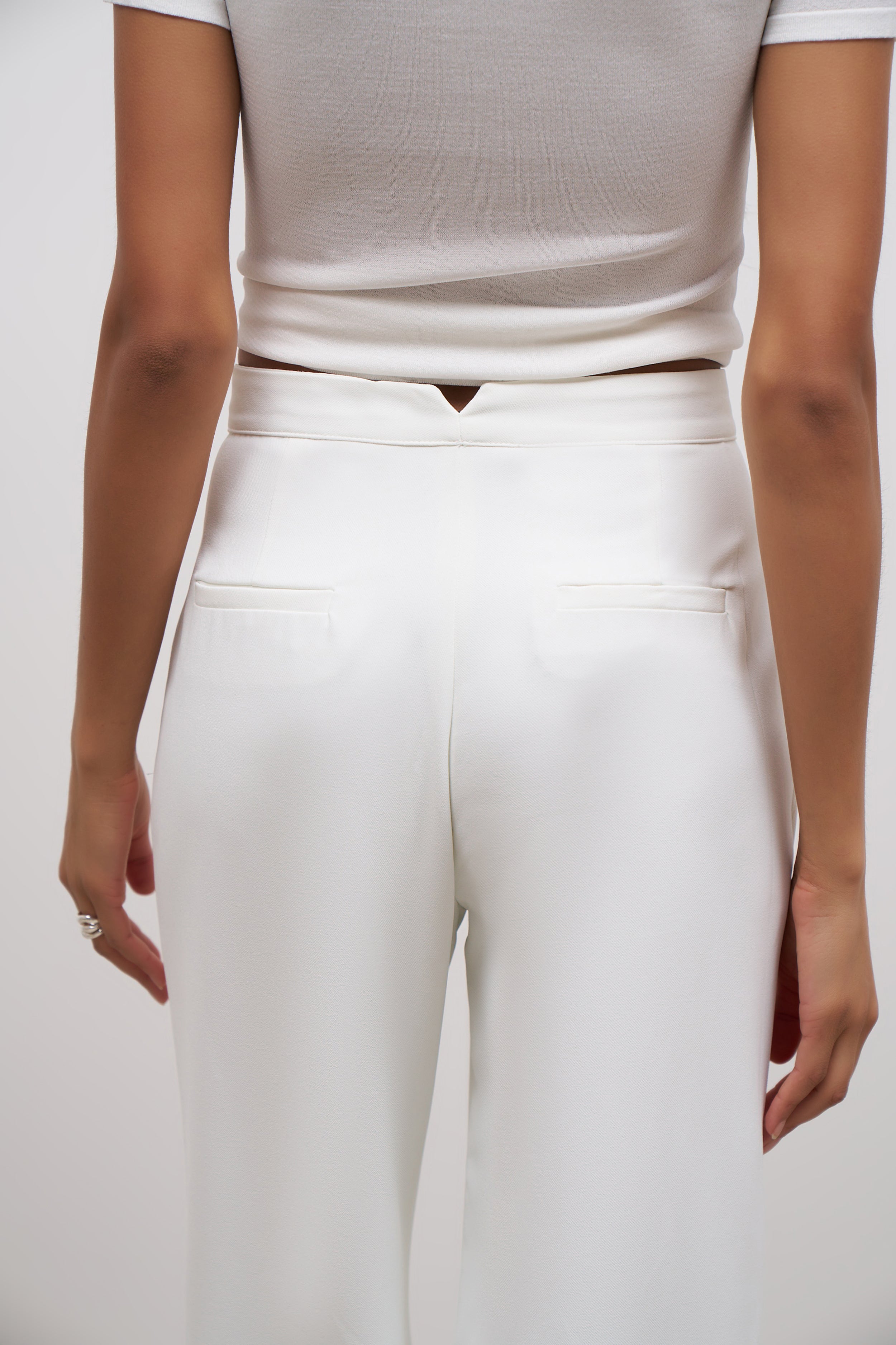 Effortless Wide Leg Trousers - White