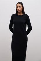 Cashmere Blend Column Maxi Dress - Black