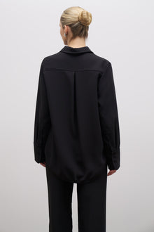 Effortless Oversized Shirt - Black