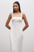 Square Neck Corset Maxi Dress - Ivory