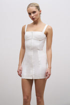 Square Neck Mini Dress - Ivory