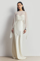 Satin Cup Detail Slip Dress - Cream