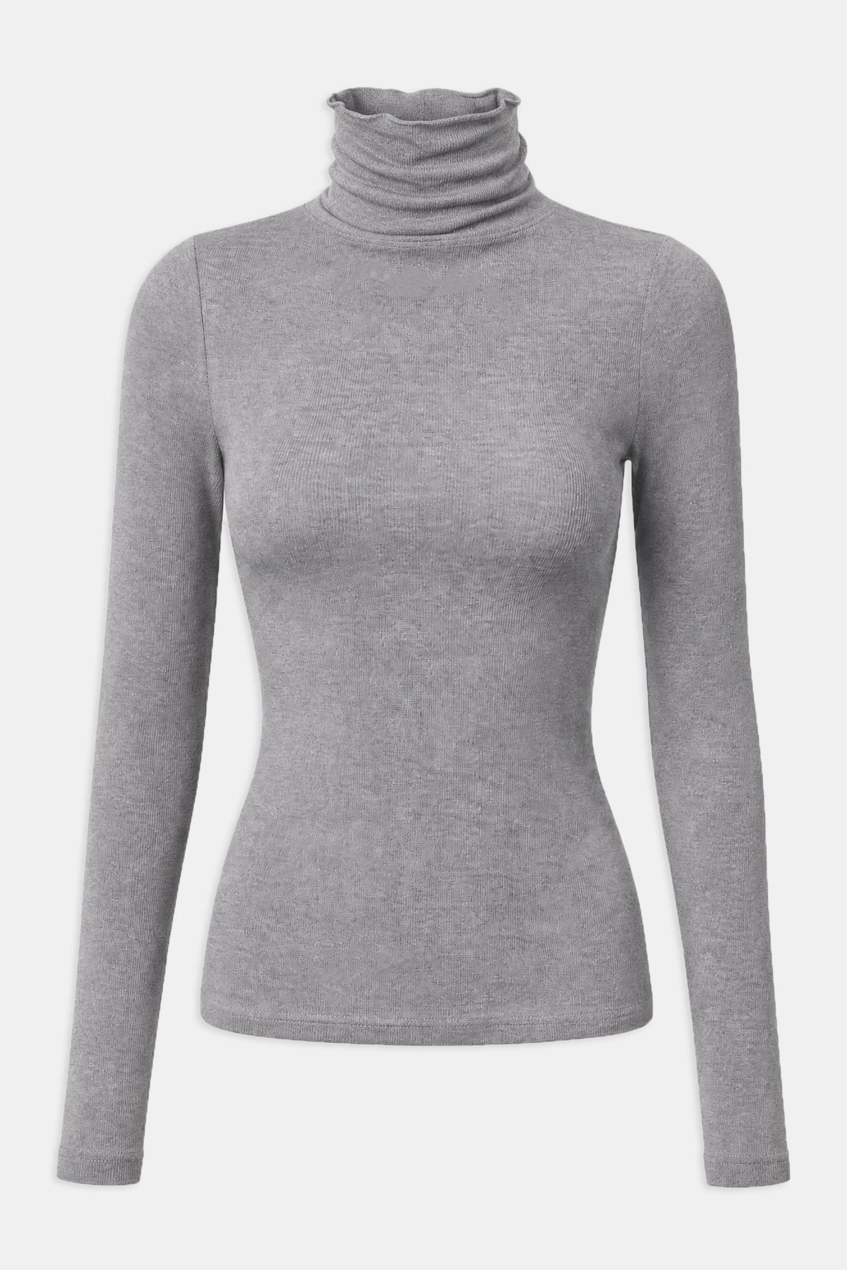 High Neck Longsleeve Top - Slate