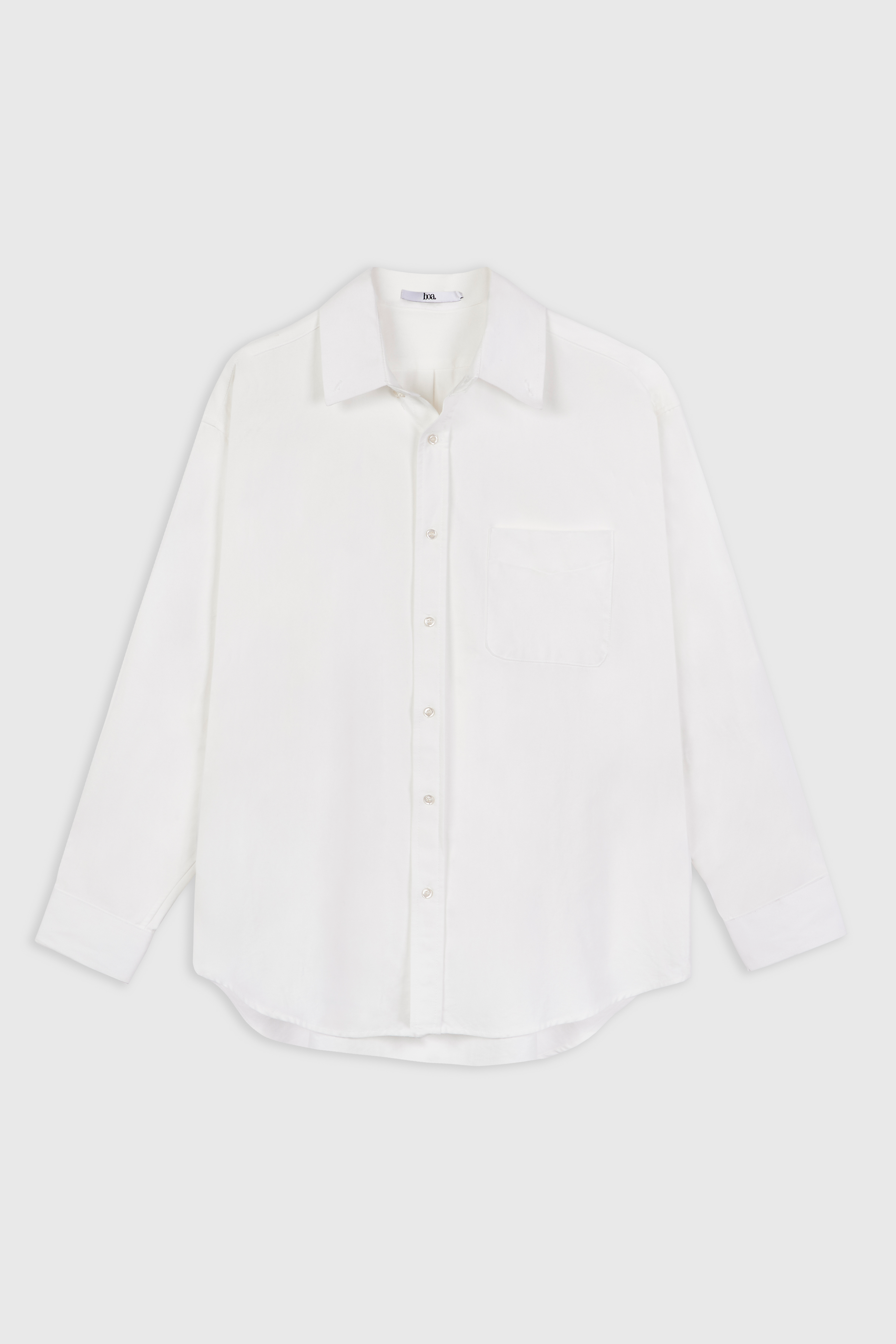 Masculine Oversized Cotton Shirt - White