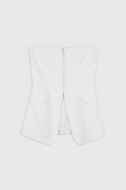 Strapless Peplum Bodice - White