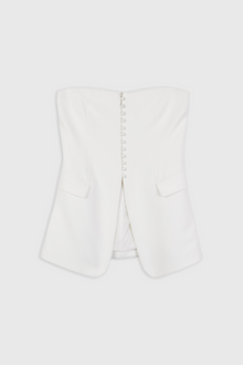 Strapless Peplum Bodice - White