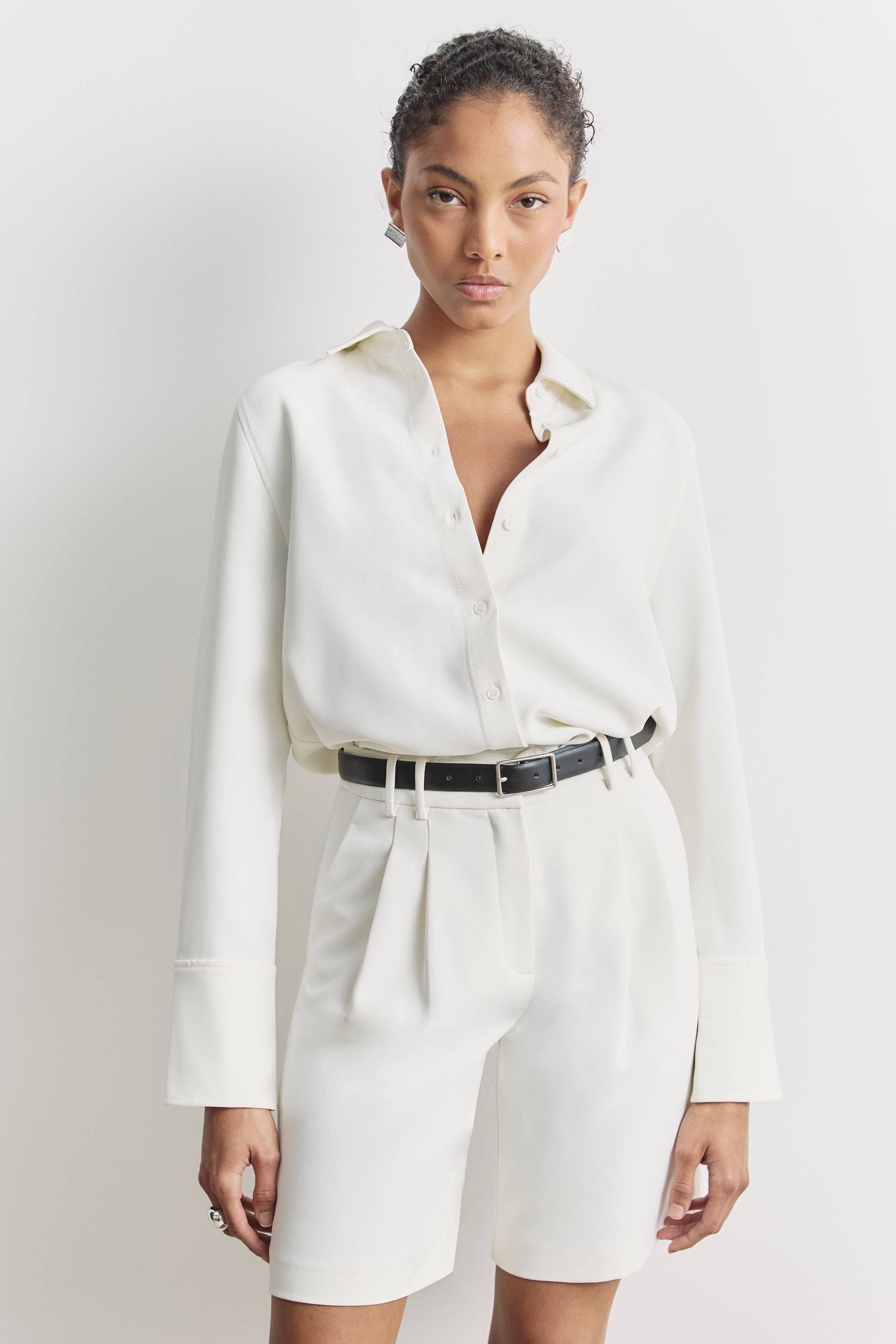 Effortless Oversized Shirt - White