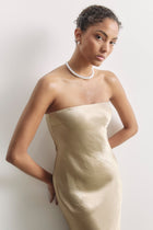 Strapless Maxi Dress - Bronze