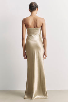 Strapless Maxi Dress - Bronze