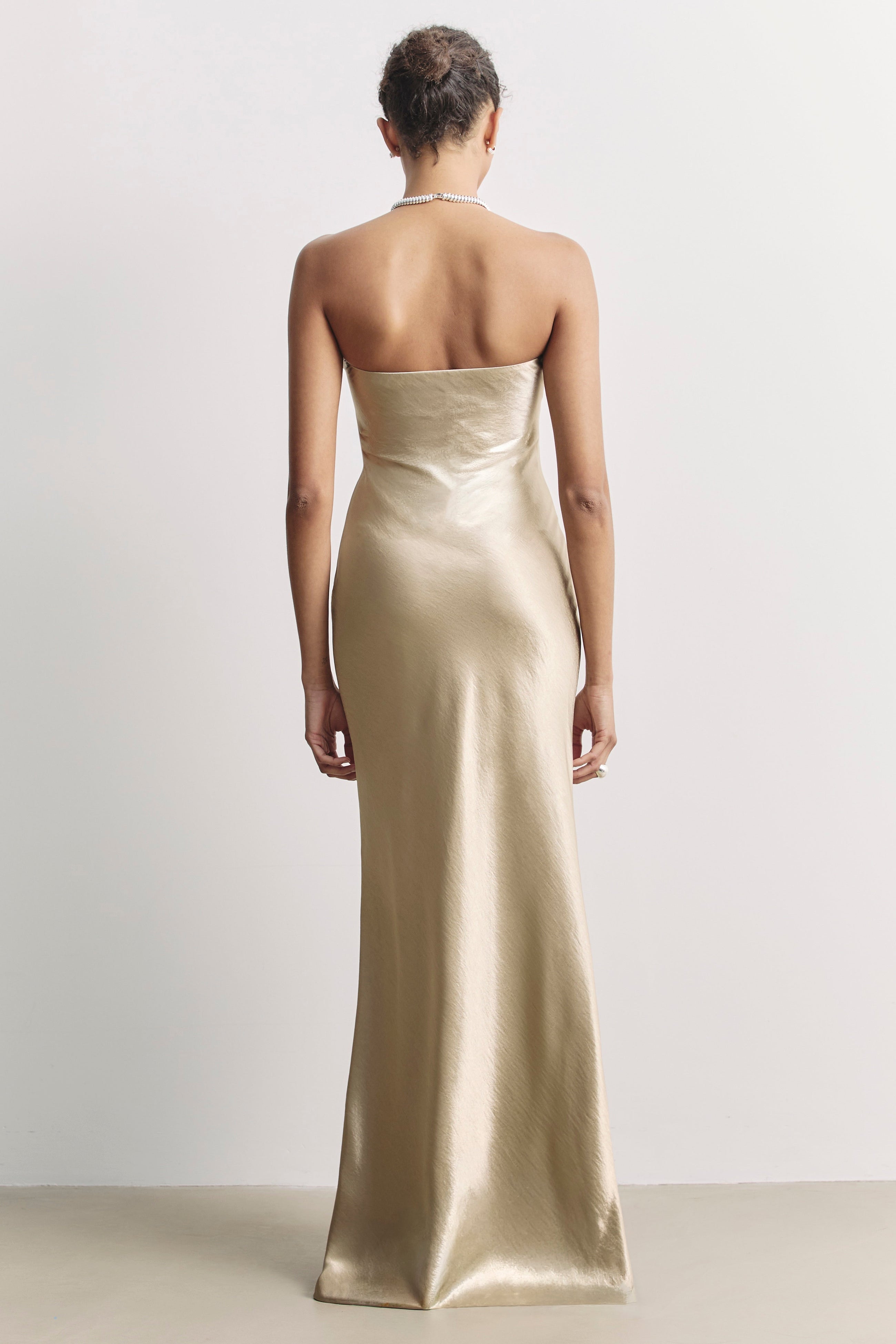 Strapless Maxi Dress - Bronze
