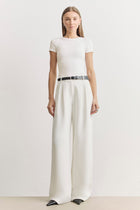 Soft Ribbed T Shirt - White