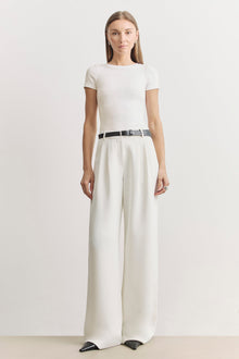 Soft Ribbed T Shirt - White