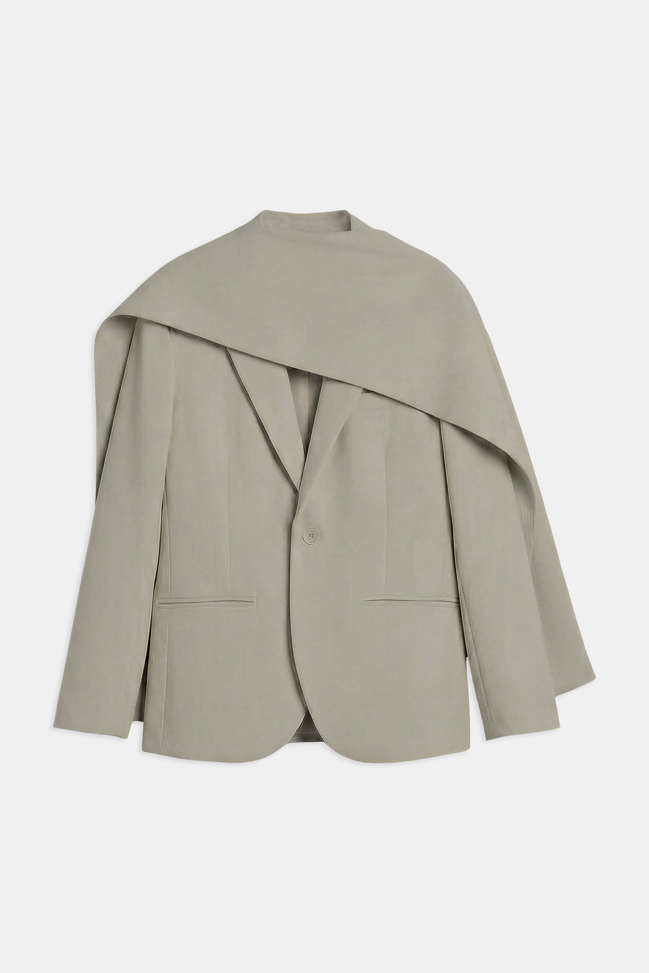 Oversized Single Breasted Blazer - Antique Sage